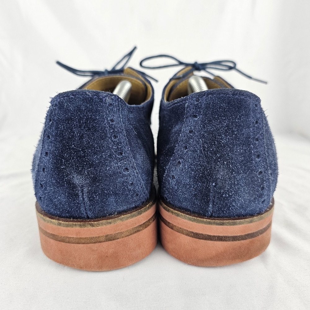 C12052 Cole Haan South St Plain Toe Navy Suede Oxford Casual Shoes 10.5 M Mens - Picture 6 of 8